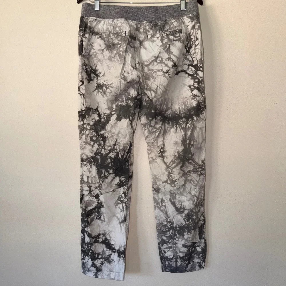 Cabi Tie Dye Joggers Pants Black White Gray Waistband 5075 Womens Medium